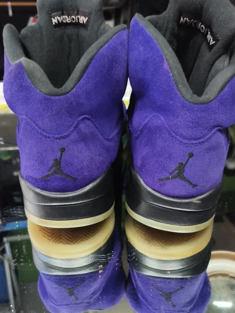 Mens 12 vibrant purple suede Air Jordan 5 Retro 